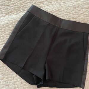 Black Express High Waist Tuxedo Shorts